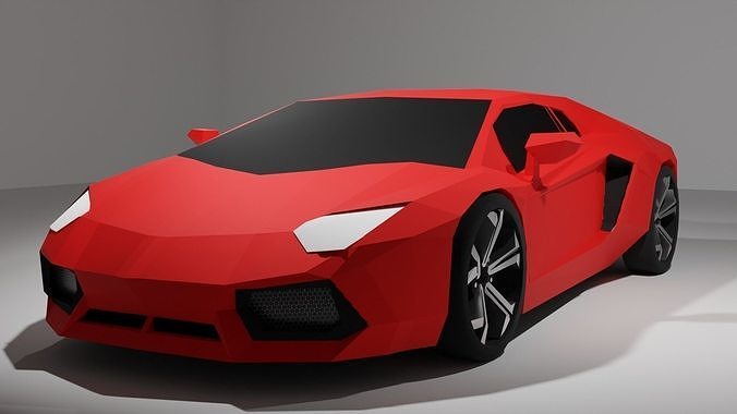 sports car Free low-poly 3D model