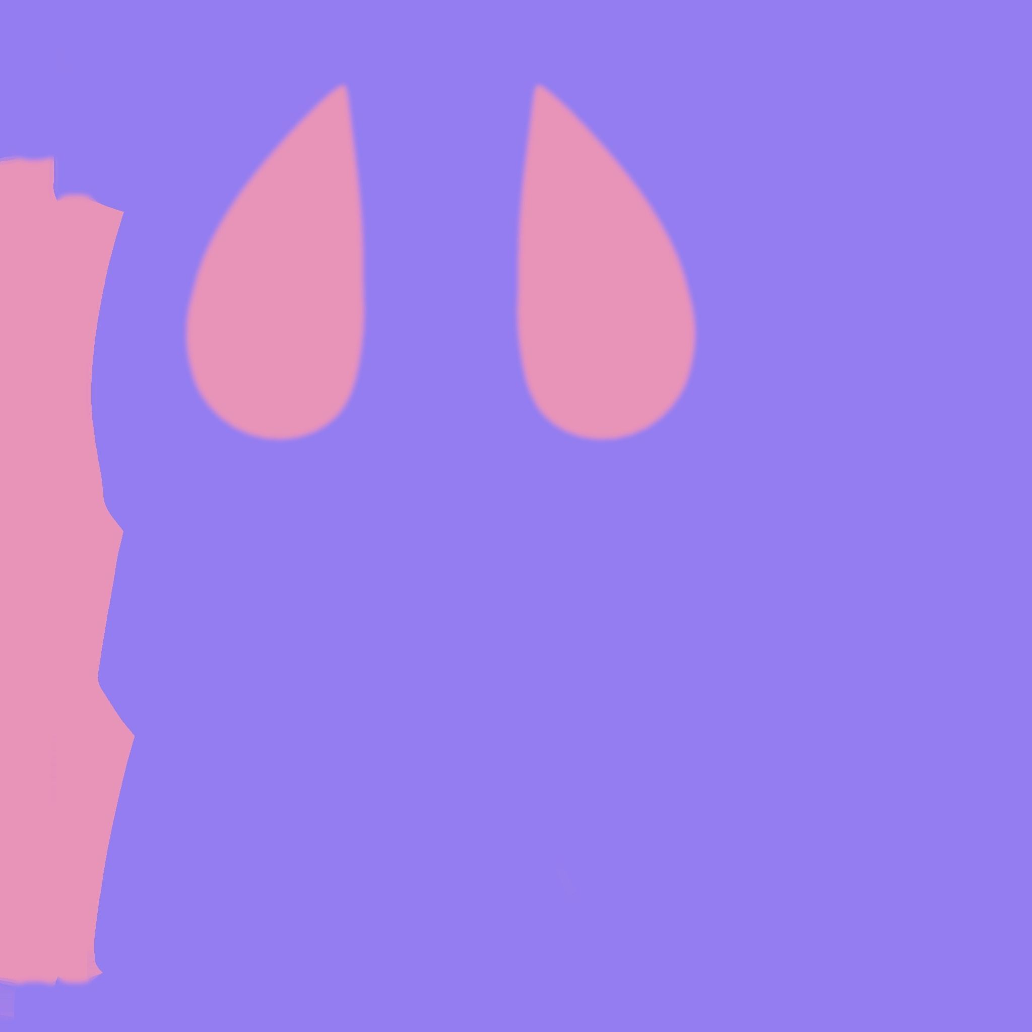 Furry Ears Tiara H08 Purple - Headband Character Design Low-poly 3D model_18