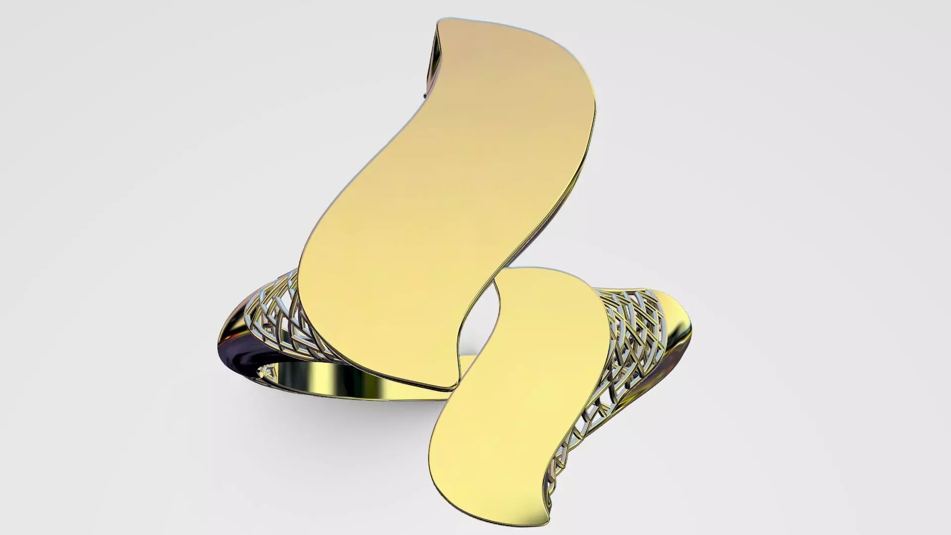 Fiery gold ring code 195 3D print model
