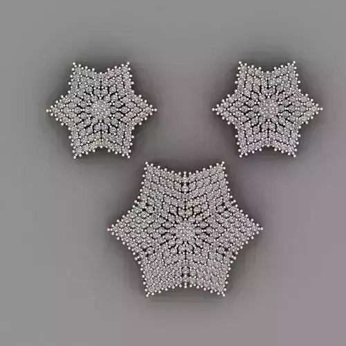 Diamond Rose Gold Pendant Set 3D Print Model