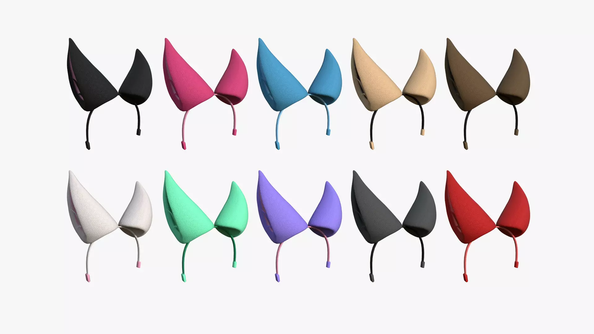 10 Furry Ears Tiara H Collection - Headband Character Design _0