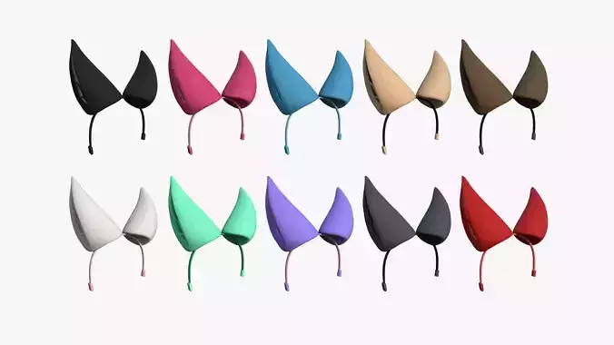 10 Furry Ears Tiara H Collection - Headband Character Design 