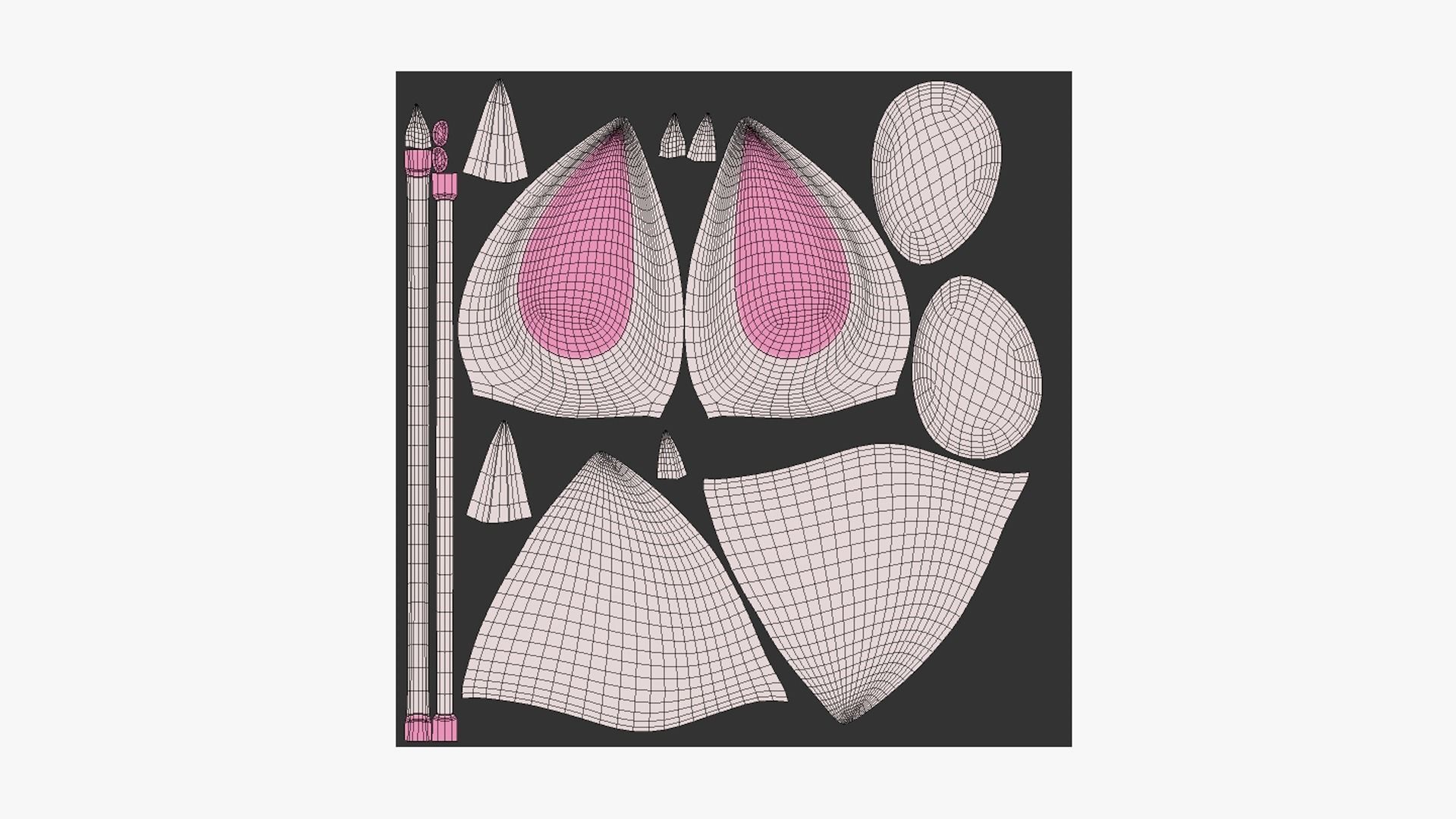 10 Furry Ears Tiara H Collection - Headband Character Design _78