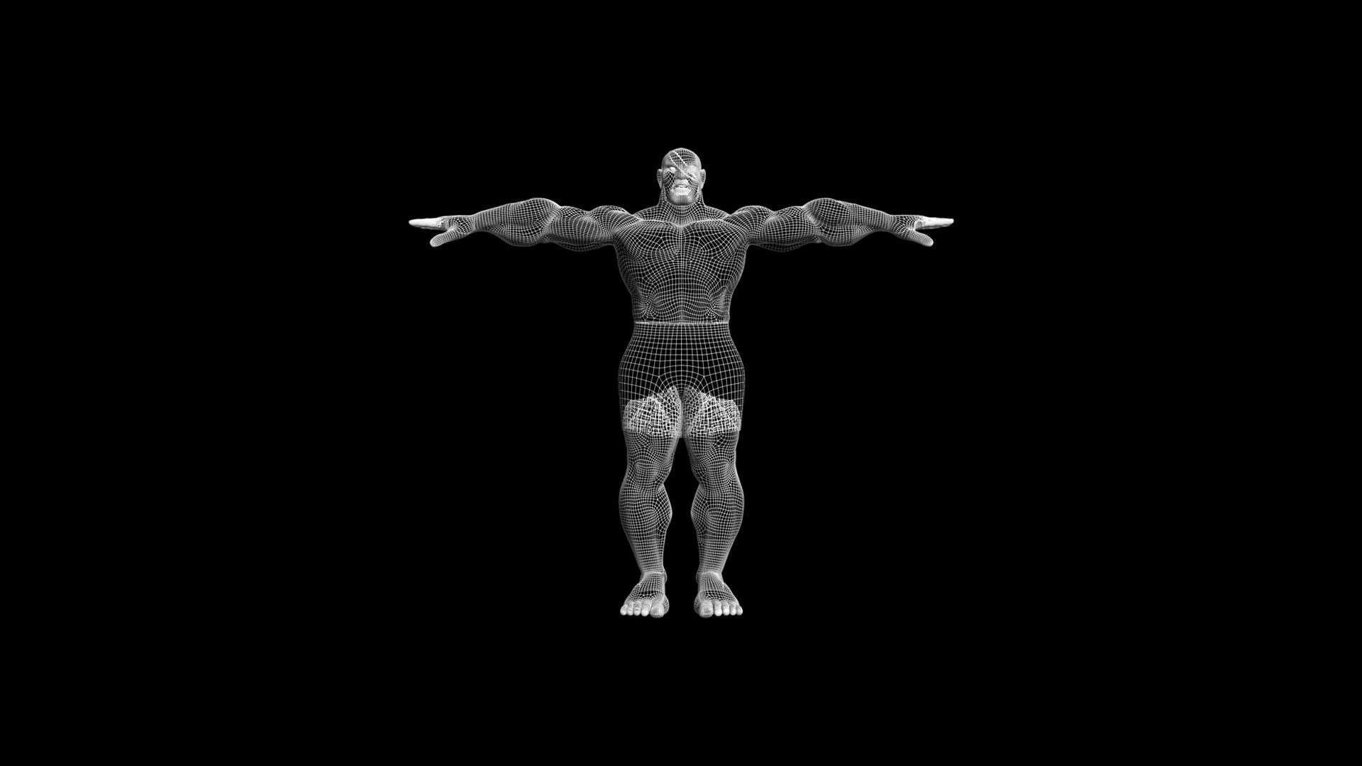 SAGT001 Rigged Sagat 3D model_4