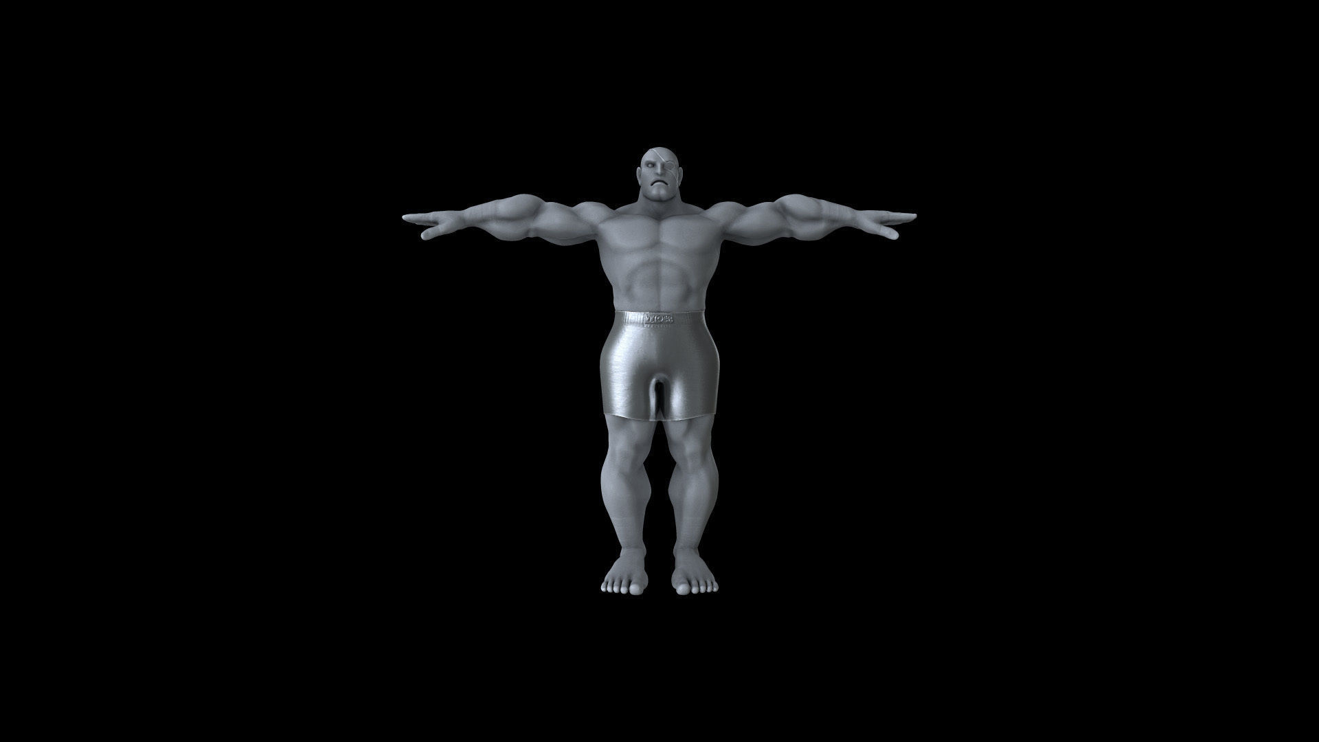 SAGT001 Rigged Sagat 3D model_3