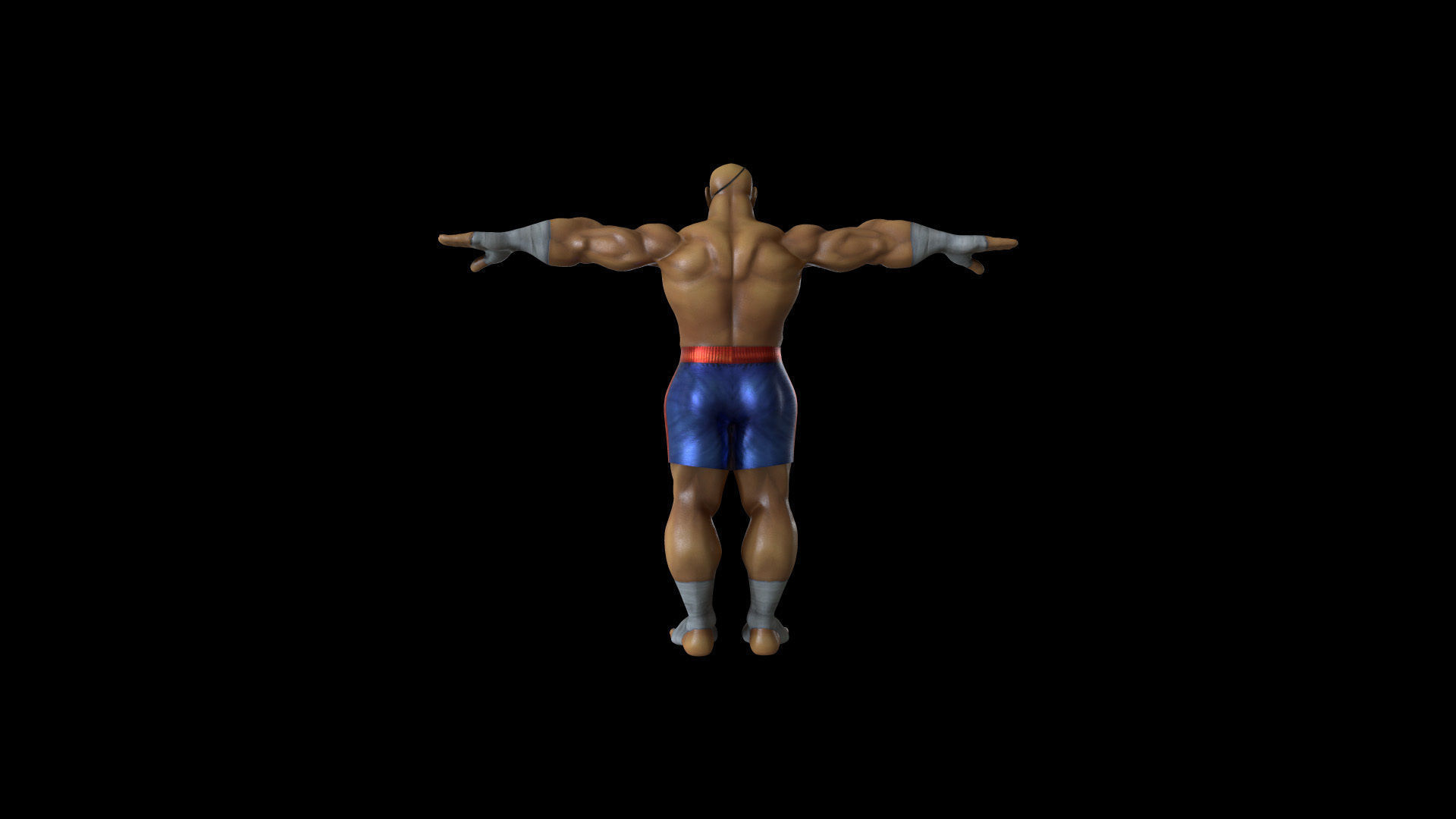 SAGT001 Rigged Sagat 3D model_5