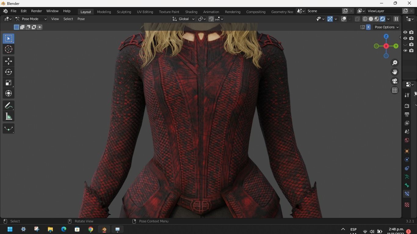 Scarlet Witch from Doctor Strange 2 3D Model free VR / AR / low-poly 3D ...