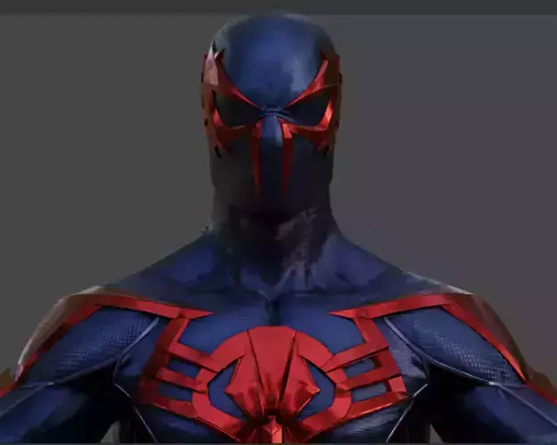 Spider-Man 2099 Miguel O hara 3D Model Free low-poly 3D model
