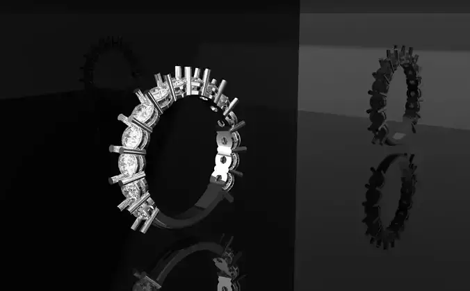 Diamond ring fine jewelry 3D print model