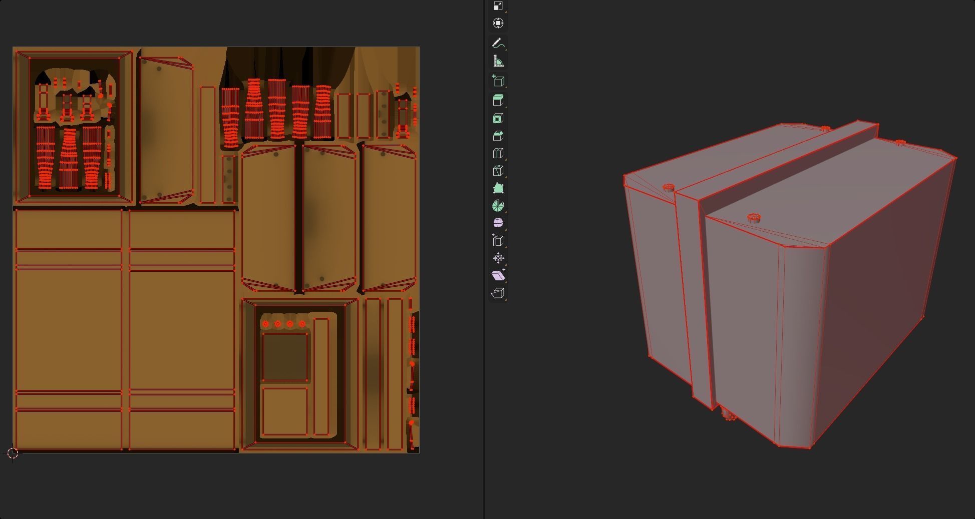 lowpoly bronze cpu passive cooler without rgb gameready  Low-poly 3D model_9