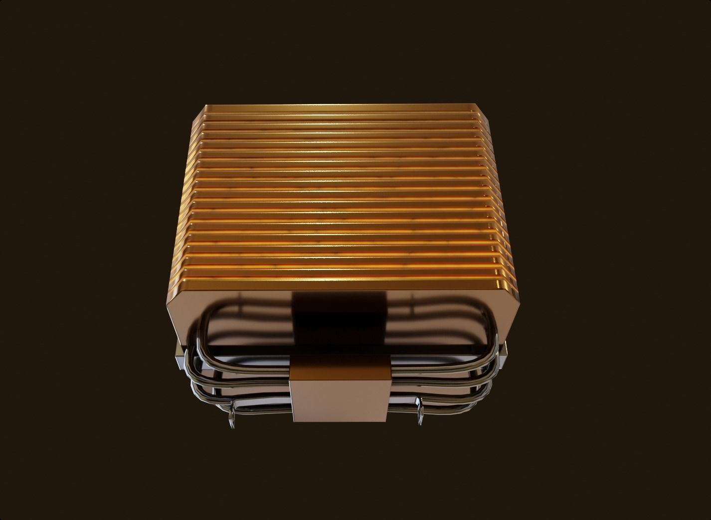 lowpoly cpu passive cooler rgb gaming emissive gameready  Low-poly 3D model_2