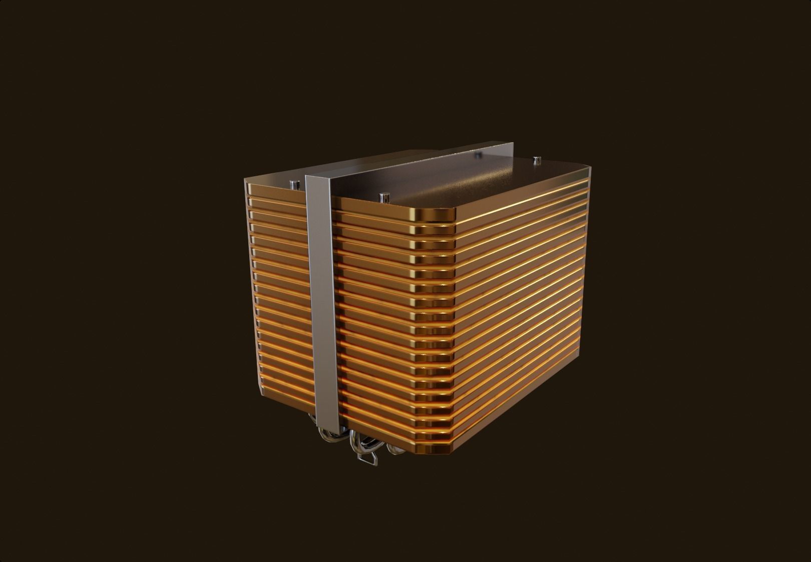 lowpoly cpu passive cooler rgb gaming emissive gameready  Low-poly 3D model_1