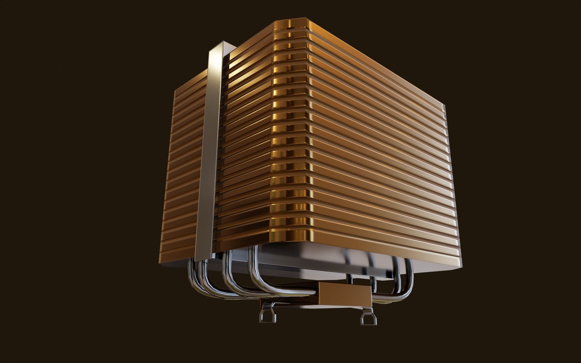 lowpoly cpu passive cooler rgb gaming emissive gameready  Low-poly 3D model_6