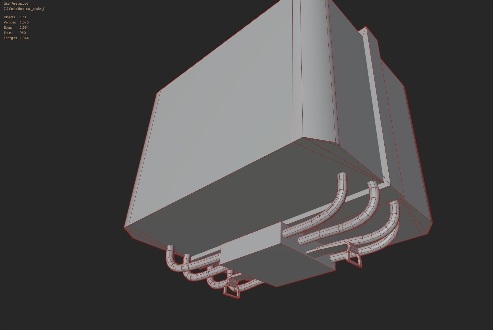 lowpoly cpu passive cooler rgb gaming emissive gameready  Low-poly 3D model_7