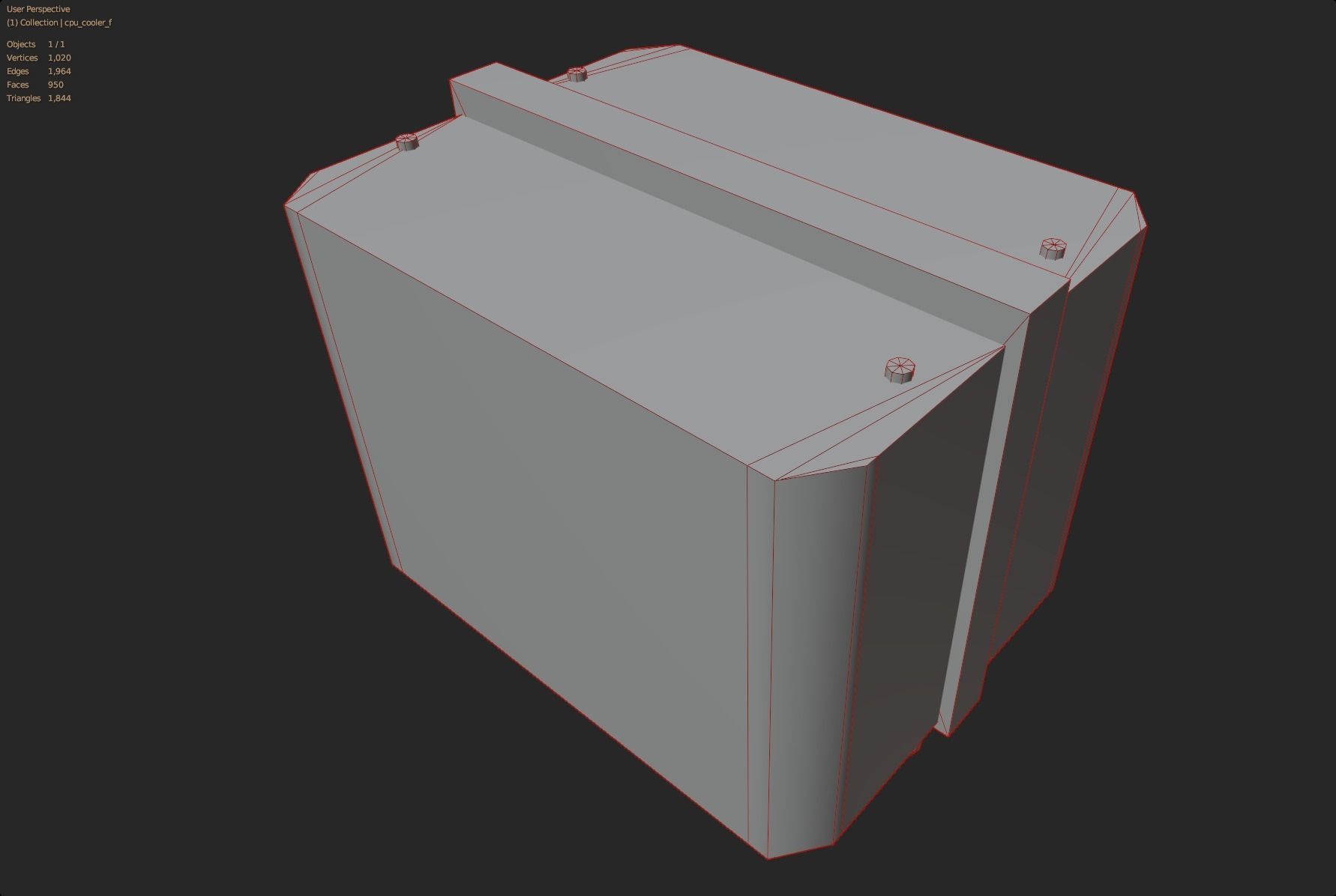 lowpoly cpu passive cooler rgb gaming emissive gameready  Low-poly 3D model_9