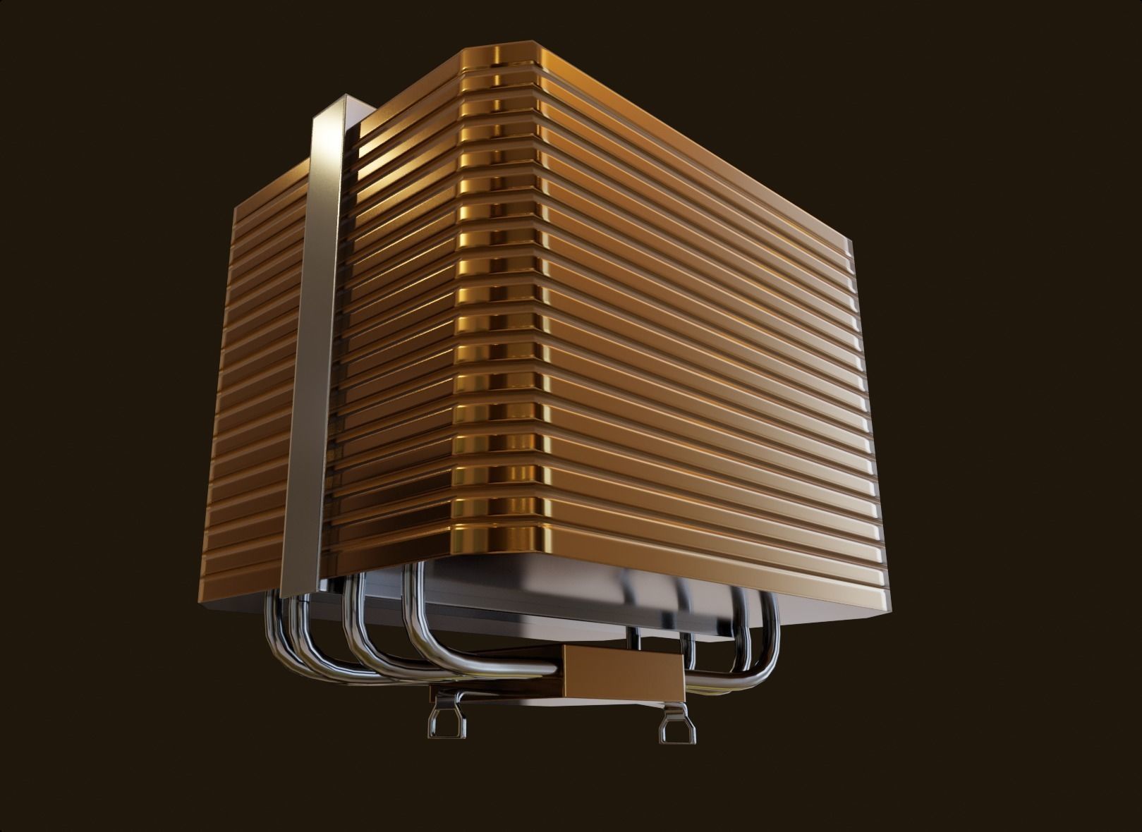 lowpoly cpu passive cooler rgb gaming emissive gameready  Low-poly 3D model_5