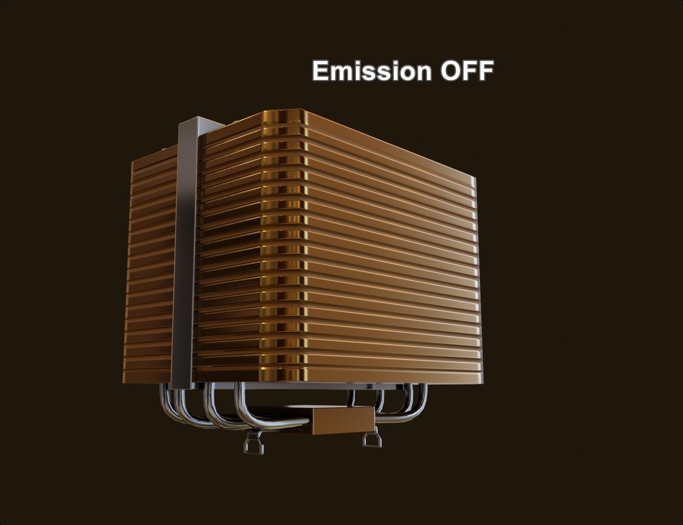 lowpoly cpu passive cooler rgb gaming emissive gameready  Low-poly 3D model_4