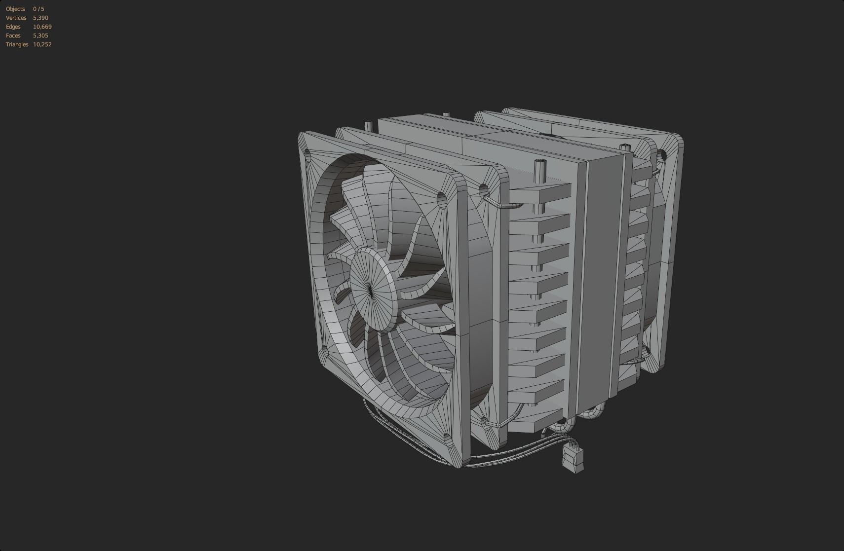 girl pink rgb cpu cooler gamer gaming pc computer lowpoly Low-poly 3D model_8