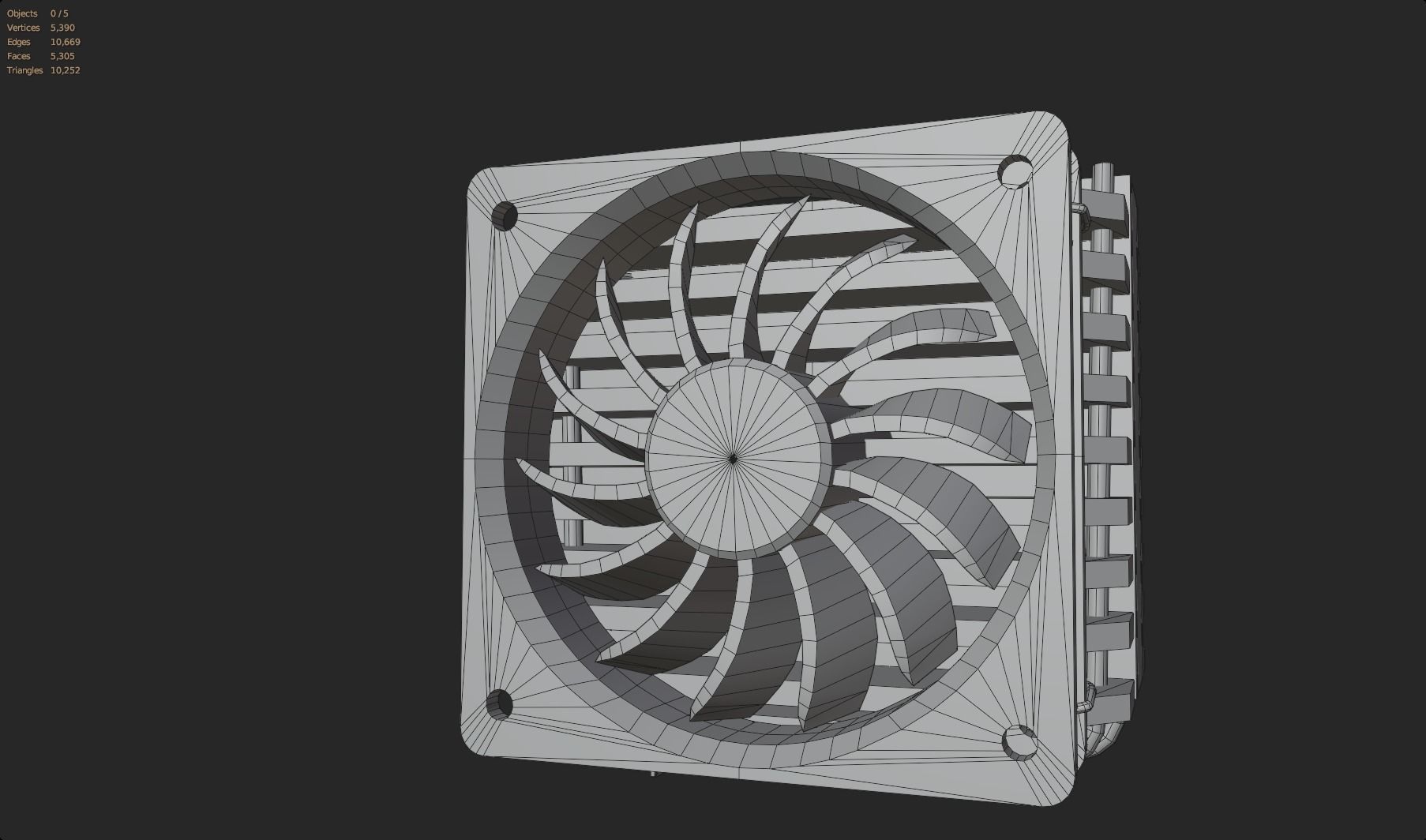 girl pink rgb cpu cooler gamer gaming pc computer lowpoly Low-poly 3D model_7