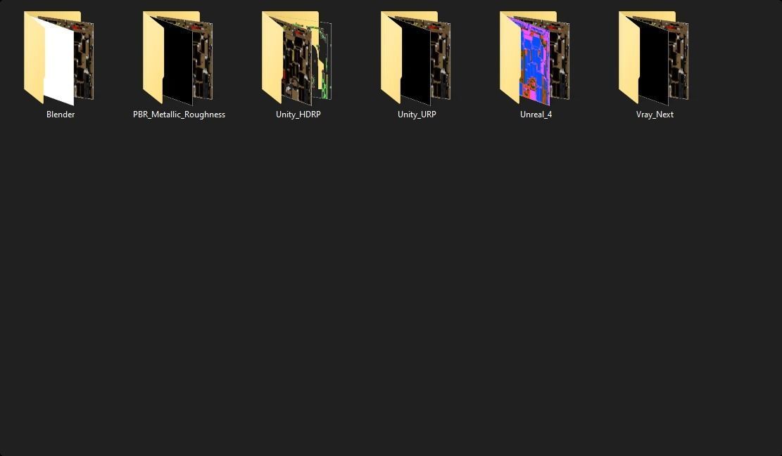 bronze brown cpu cooler lowpoly game ready pbr Low-poly 3D model_11