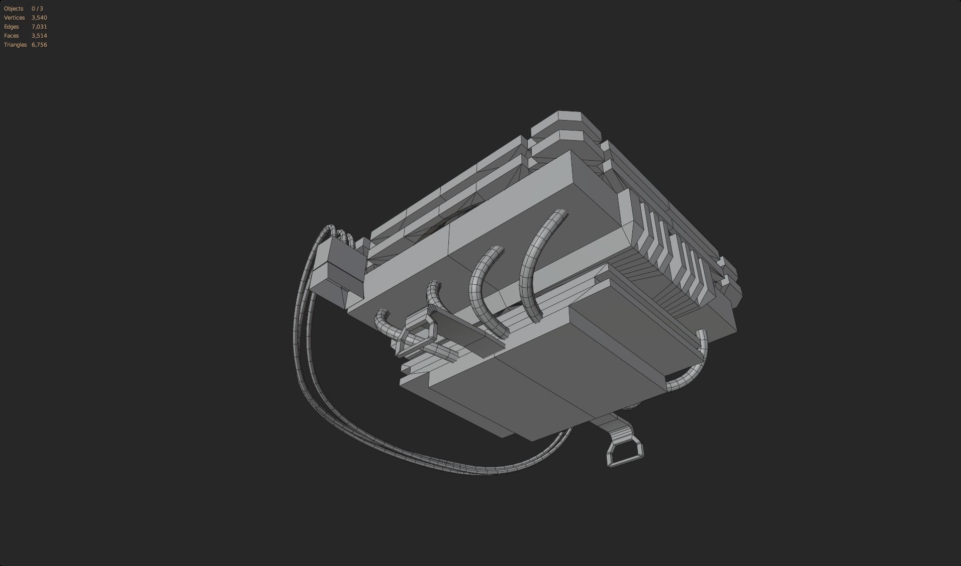 rgb cpu cooler fan gaming alu lowpoly computer pc fan pbr Low-poly 3D model_9