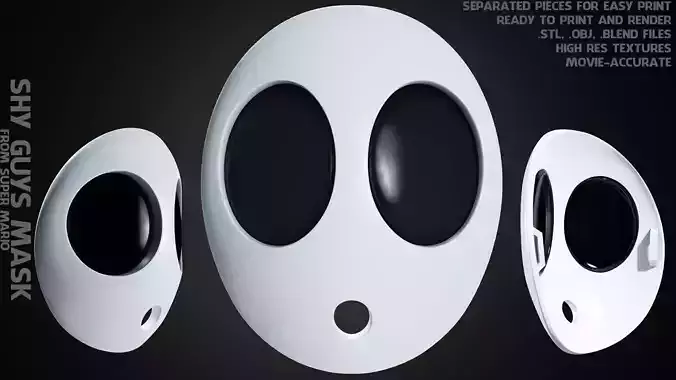 Shy Guys Mask for Cosplay 3D print model