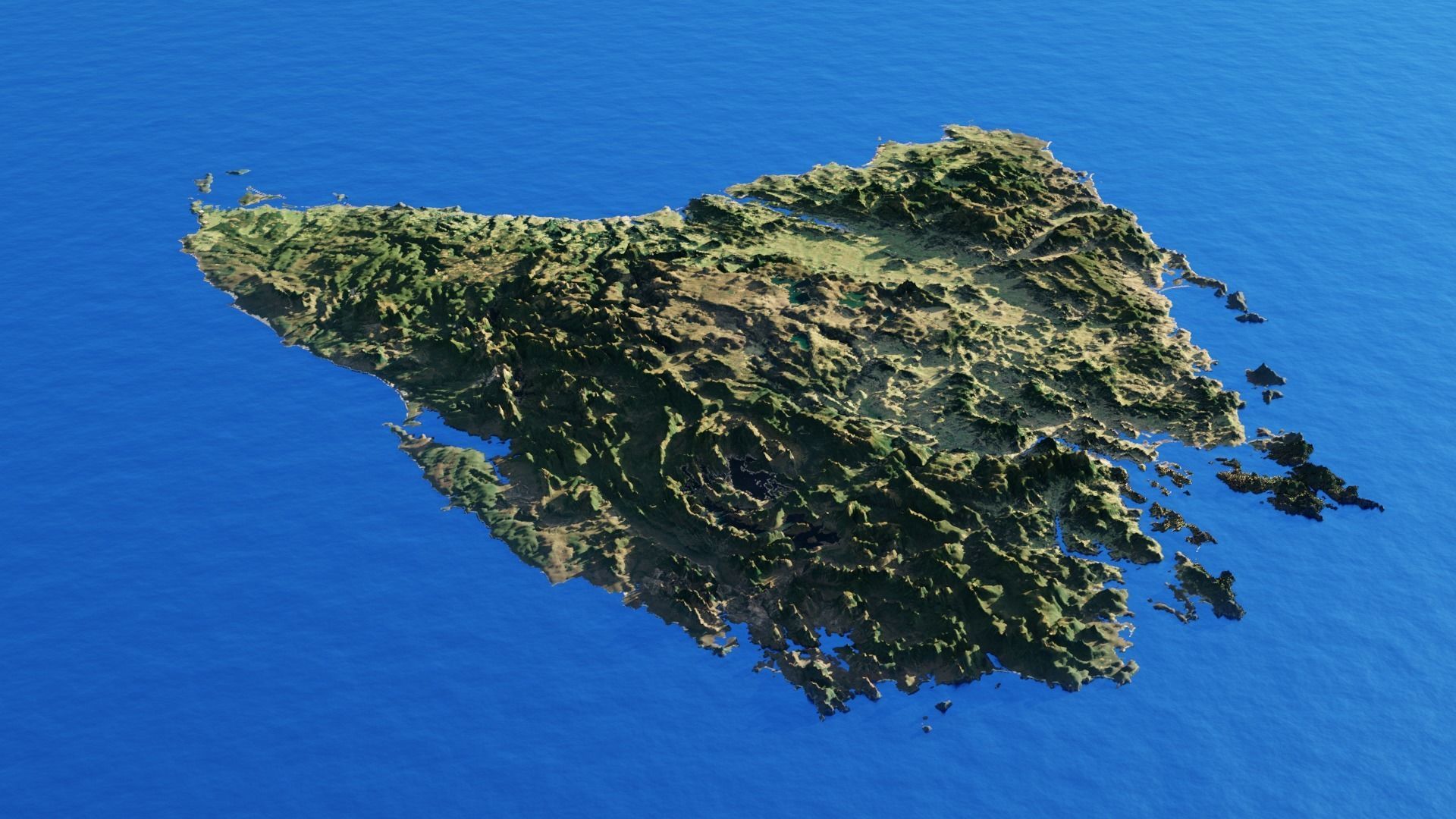 3D Terrain model of Tasmania  Australia 3D model_2