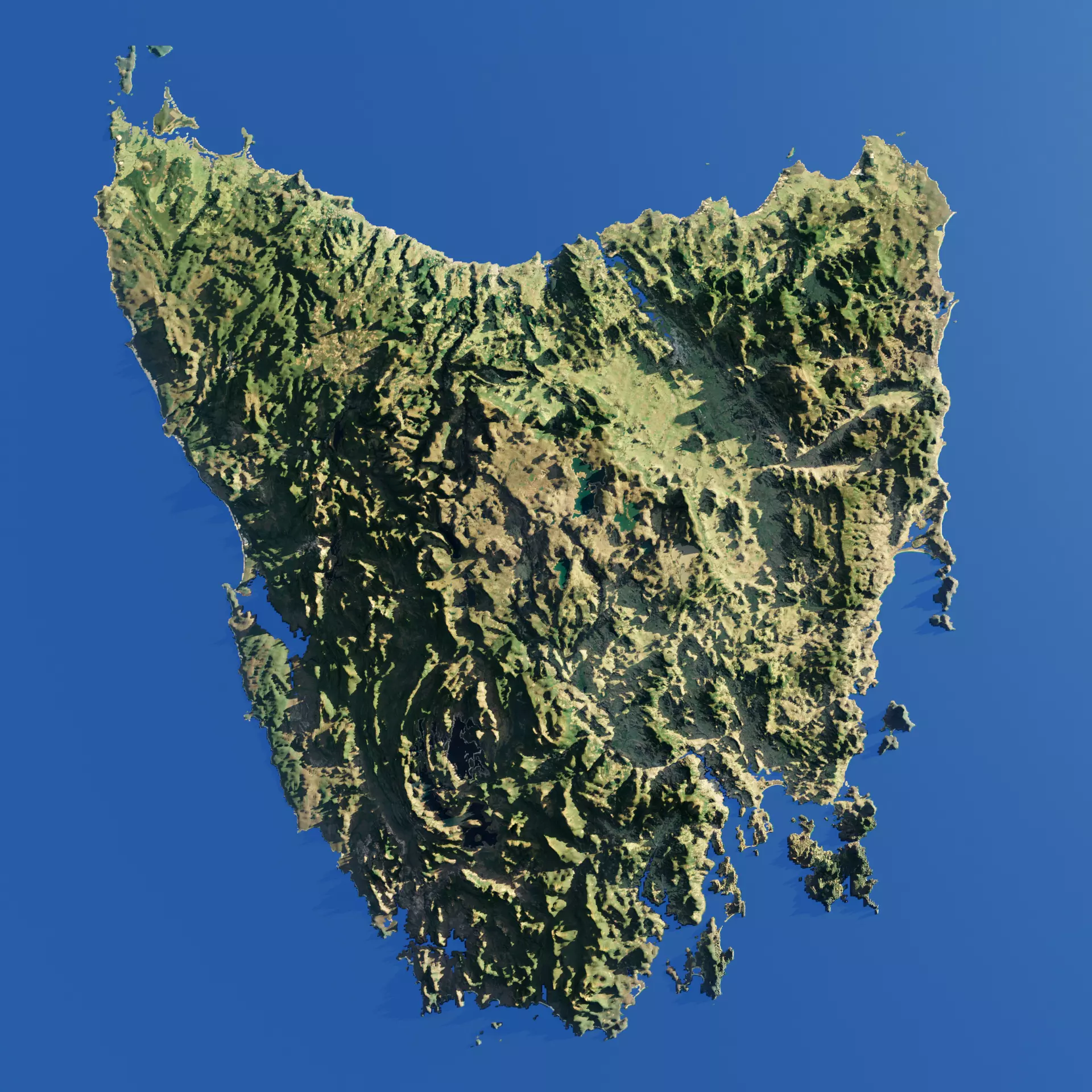 3D Terrain model of Tasmania  Australia 3D model_0