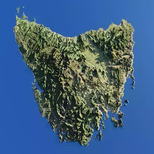 3D Terrain model of Tasmania  Australia