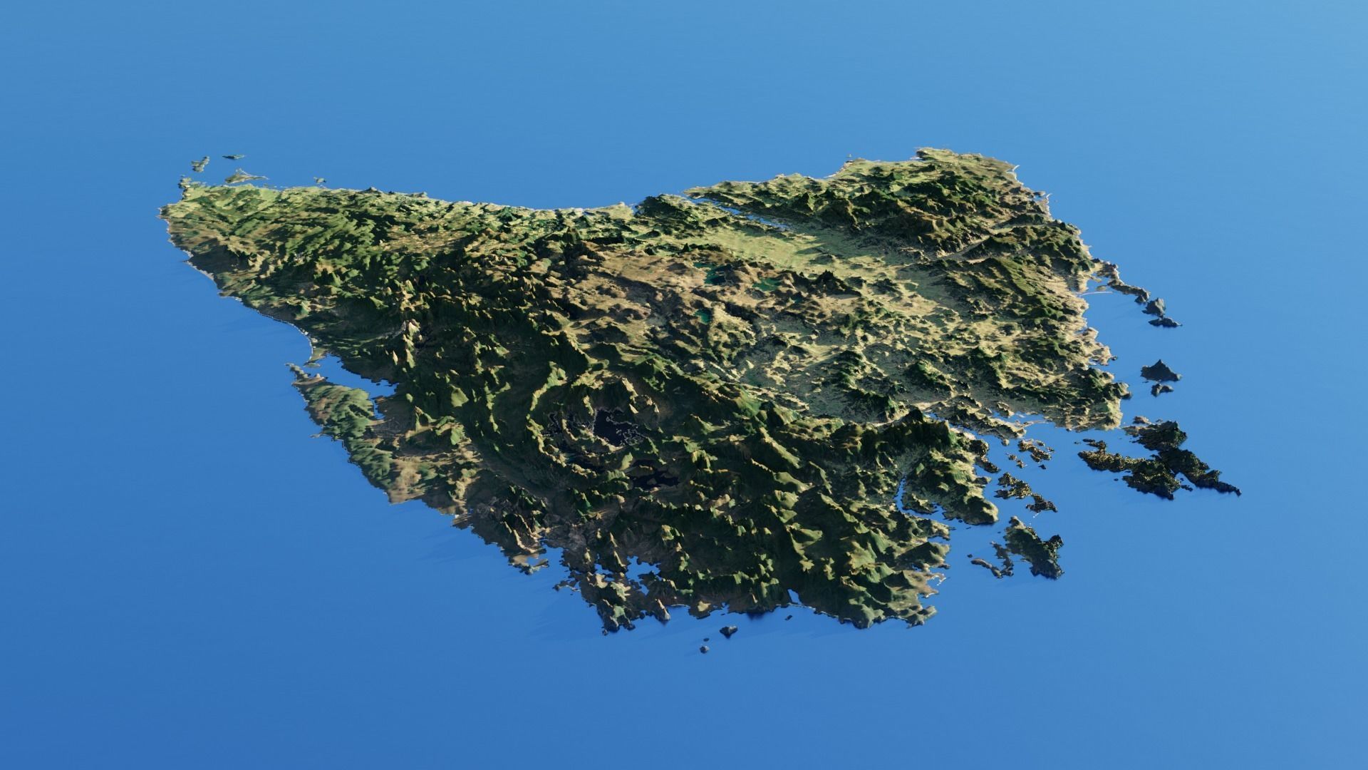 3D Terrain model of Tasmania  Australia 3D model_1
