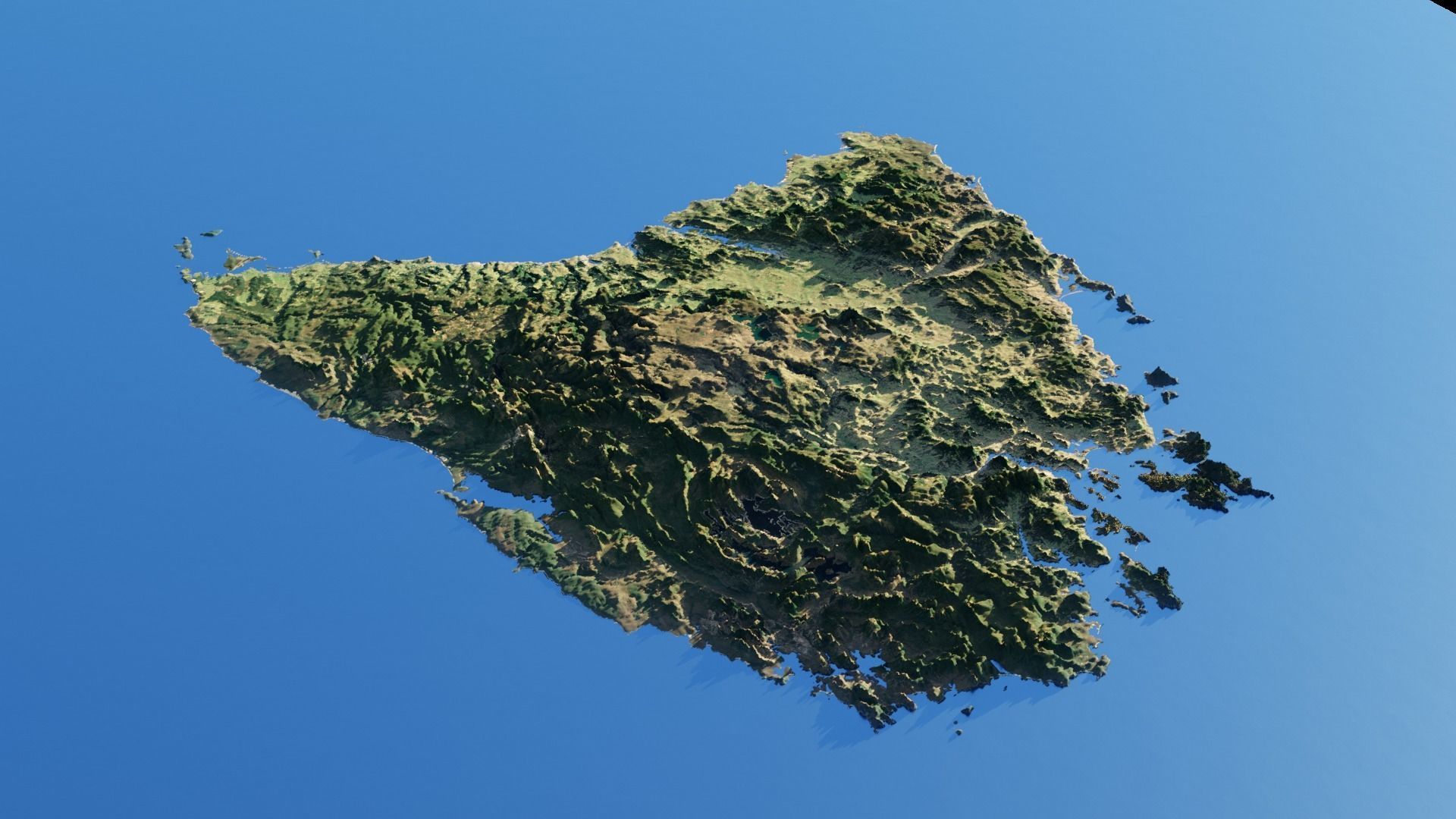 3D Terrain model of Tasmania  Australia 3D model_3