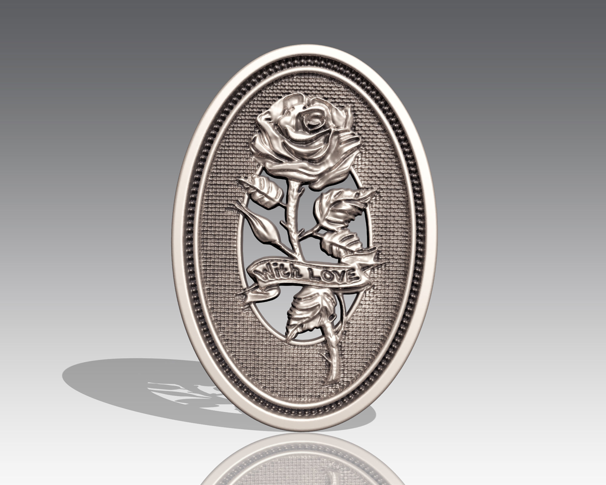 ROSE BRANCH  PENDANT 3D print model_10