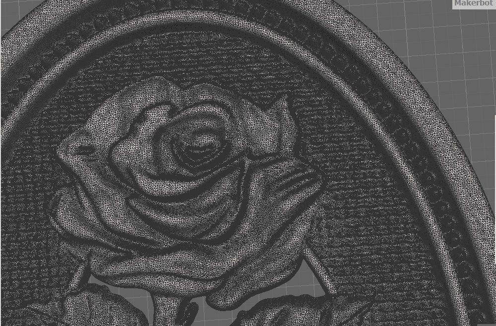 ROSE BRANCH  PENDANT 3D print model_7