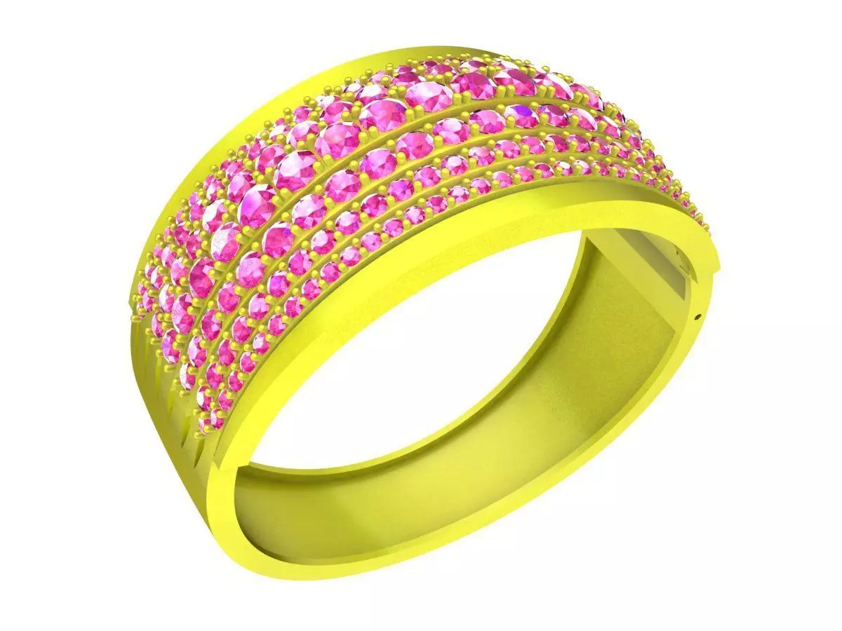 6271 Luxury Diamond Bangle 3D print model_0