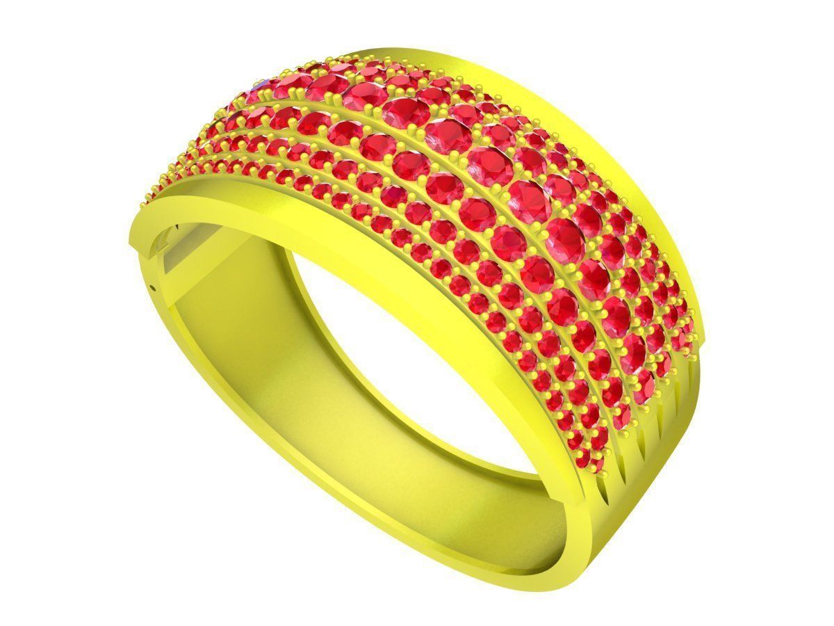 6271 Luxury Diamond Bangle 3D print model_2