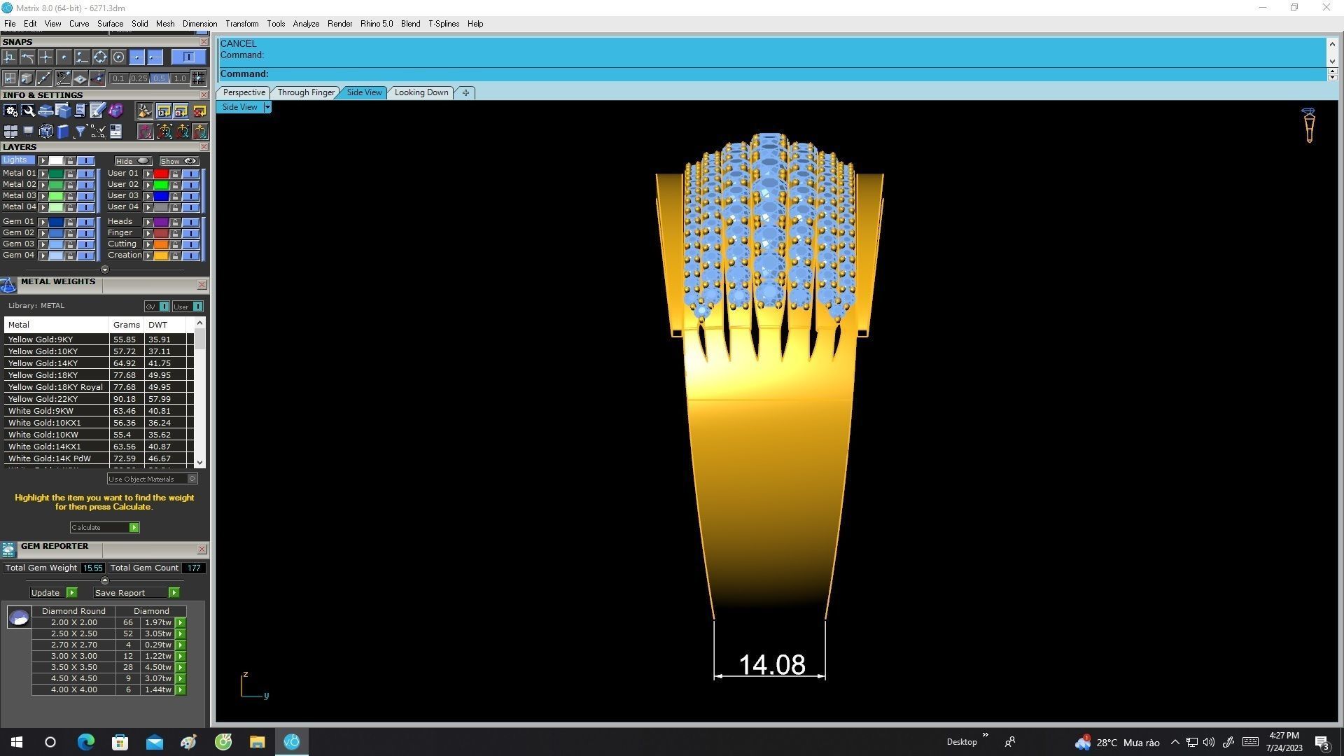 6271 Luxury Diamond Bangle 3D print model_8