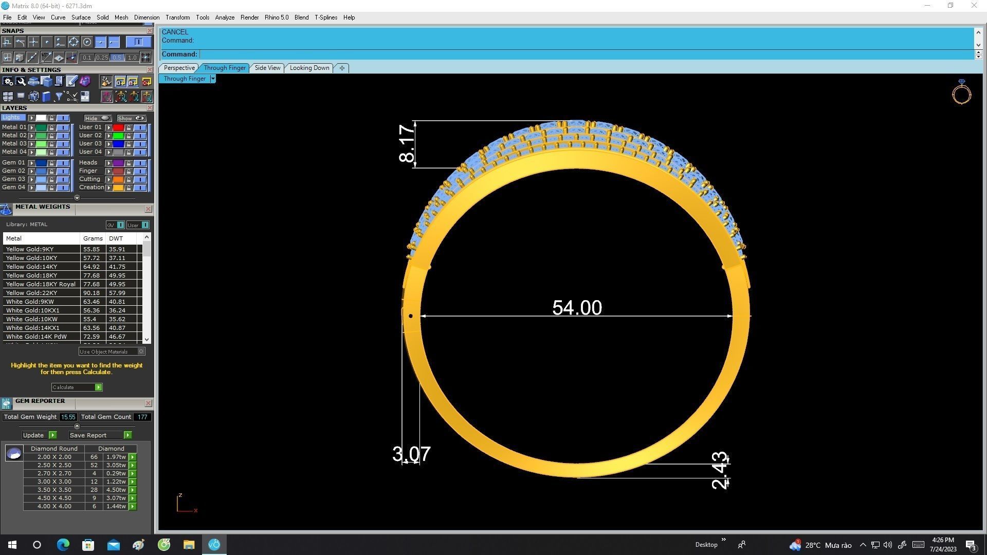 6271 Luxury Diamond Bangle 3D print model_7