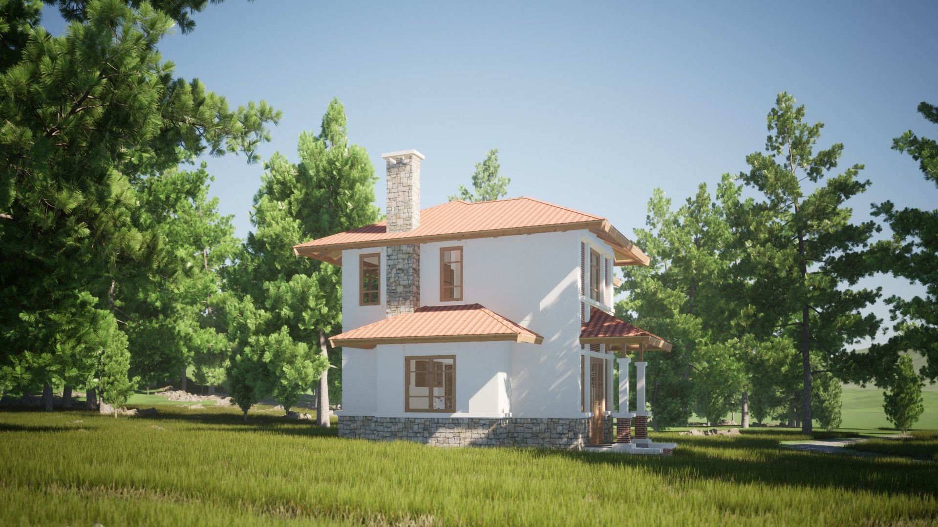 049Countryhouse2f52m2 3D model_2