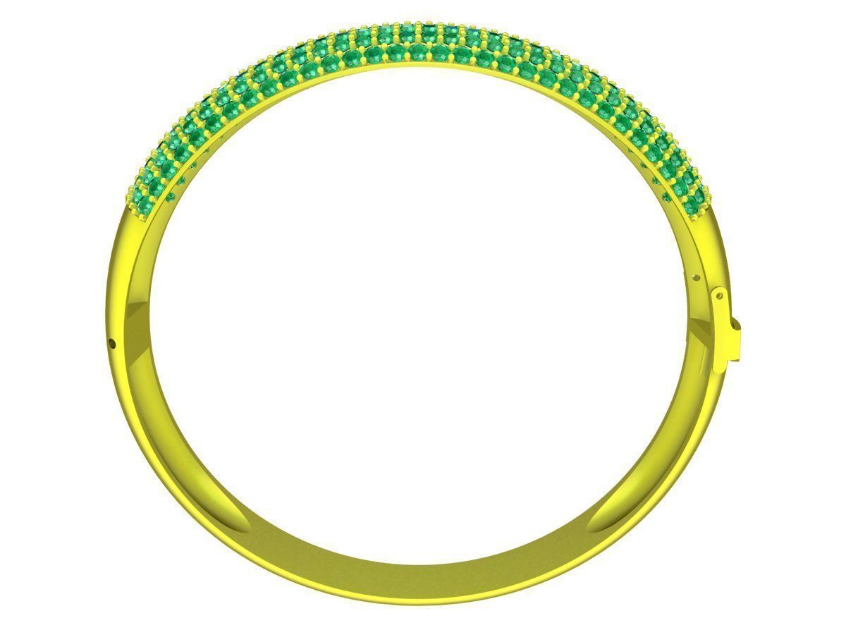 6278 Asian Diamond Bangle 3D print model_3