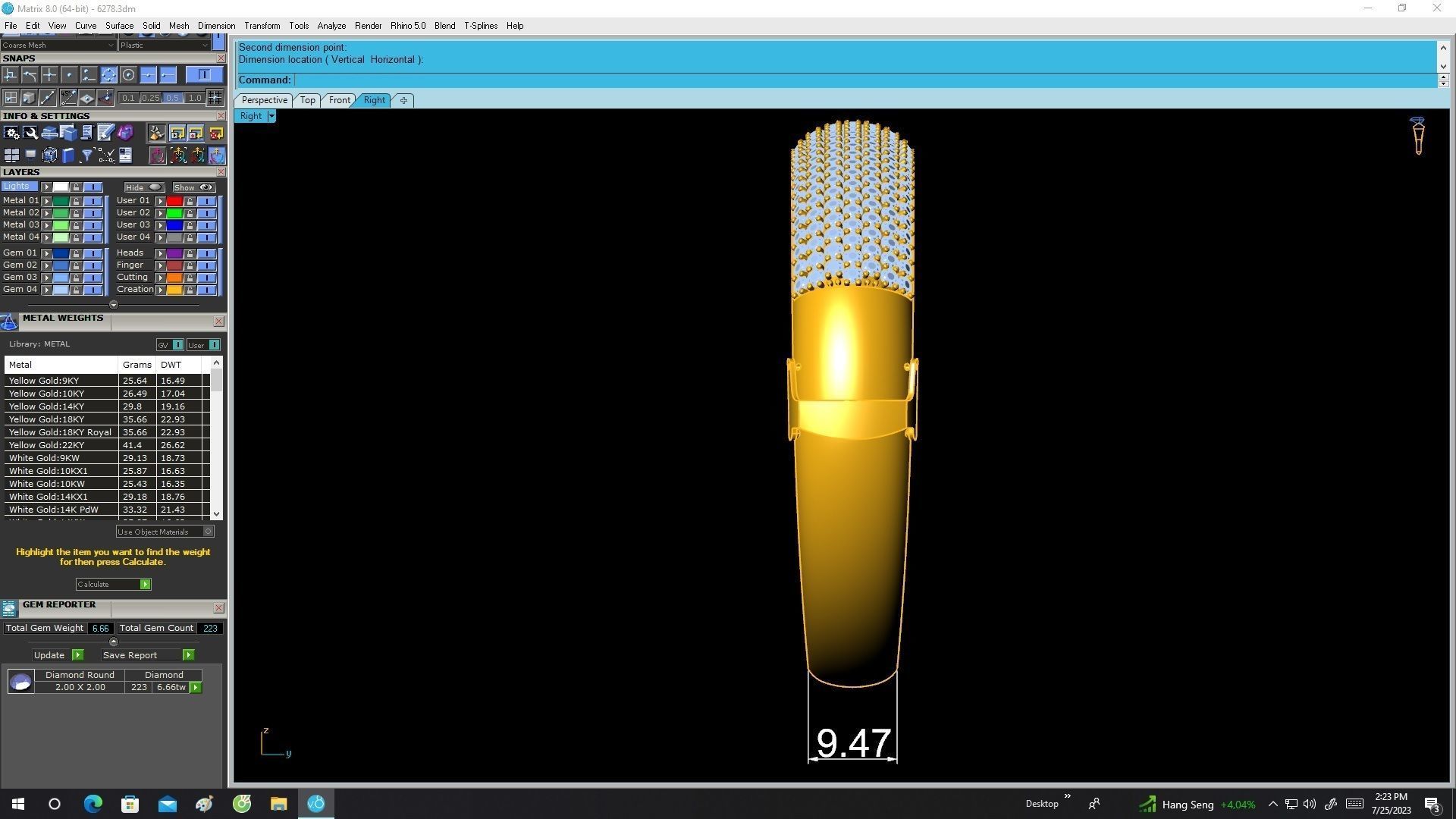 6278 Asian Diamond Bangle 3D print model_7