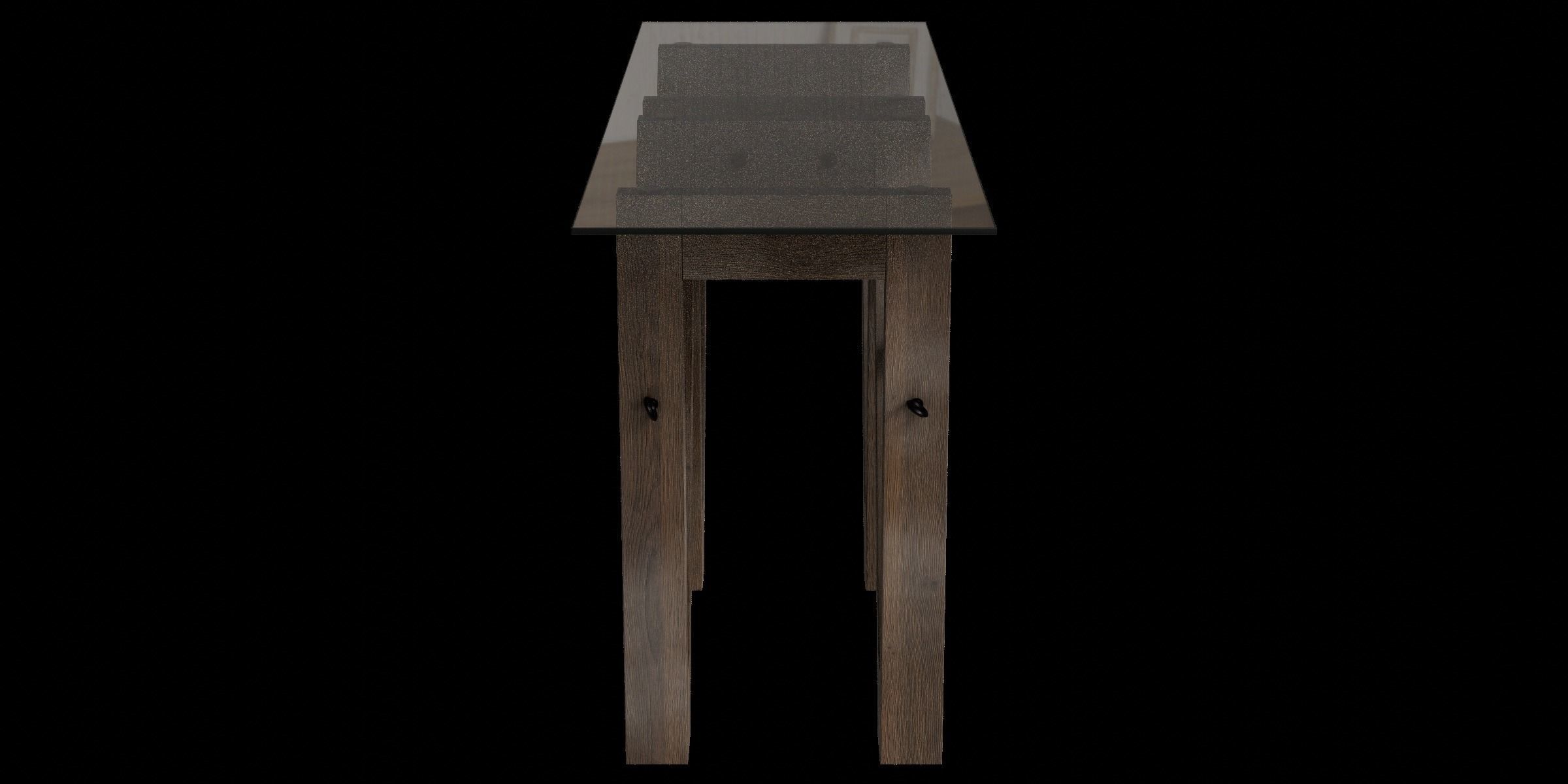 Tobacco Oak Reclaimed Wood Console 3D model_10