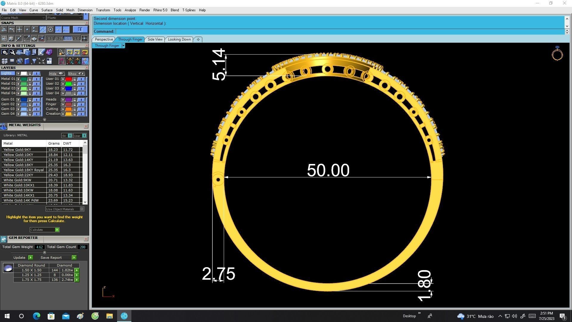 6280 Vietnamese Money Coins Diamond Bangle 3D print model_6