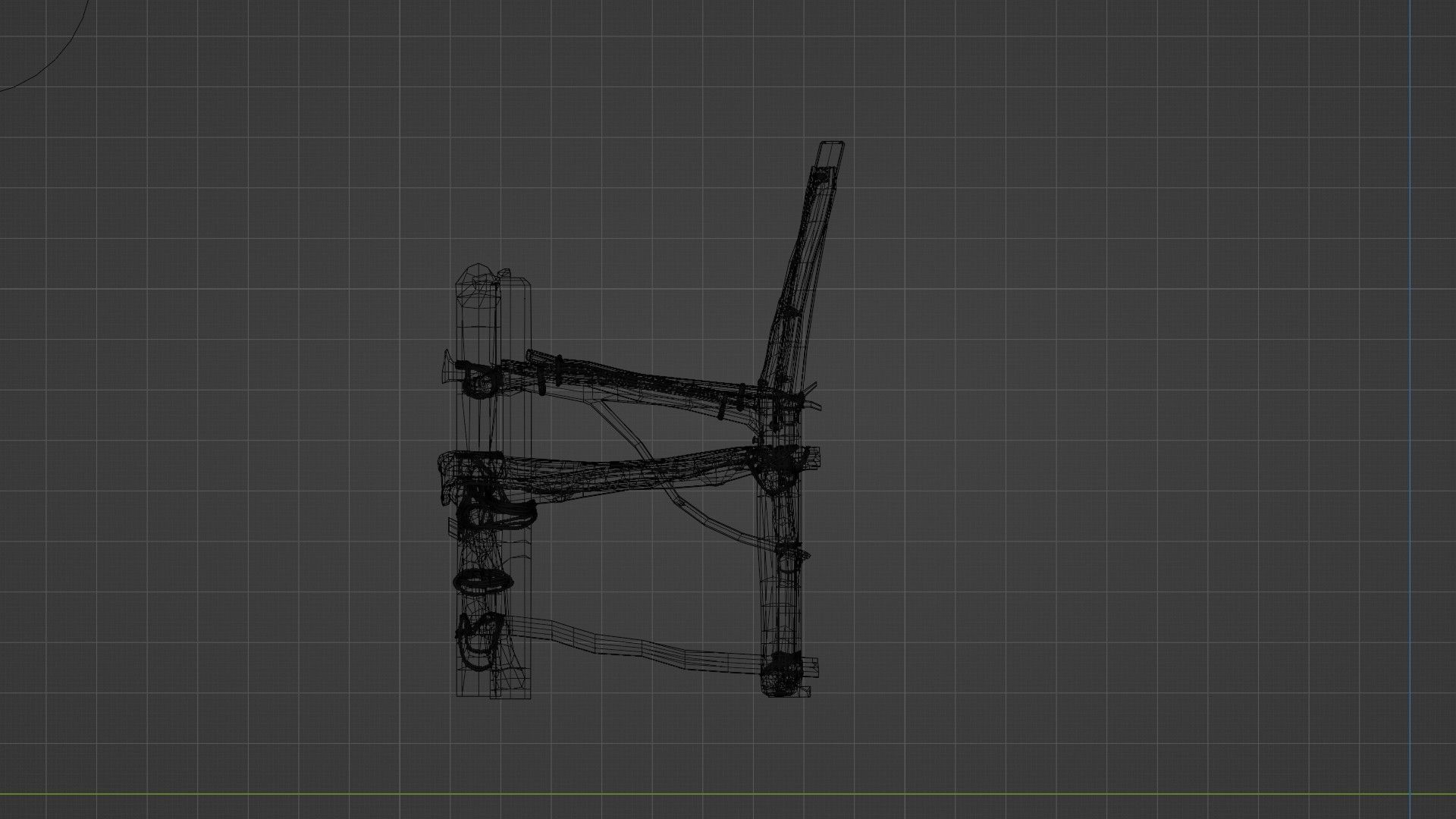 Primitive armchair something Shrek would have Low-poly 3D model_13