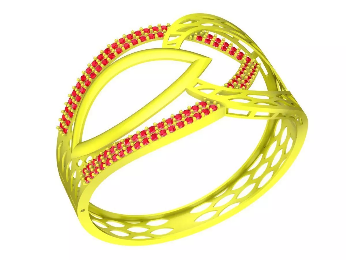 Interwoven Diamond Band Ring 3D Model 6284 3D print model