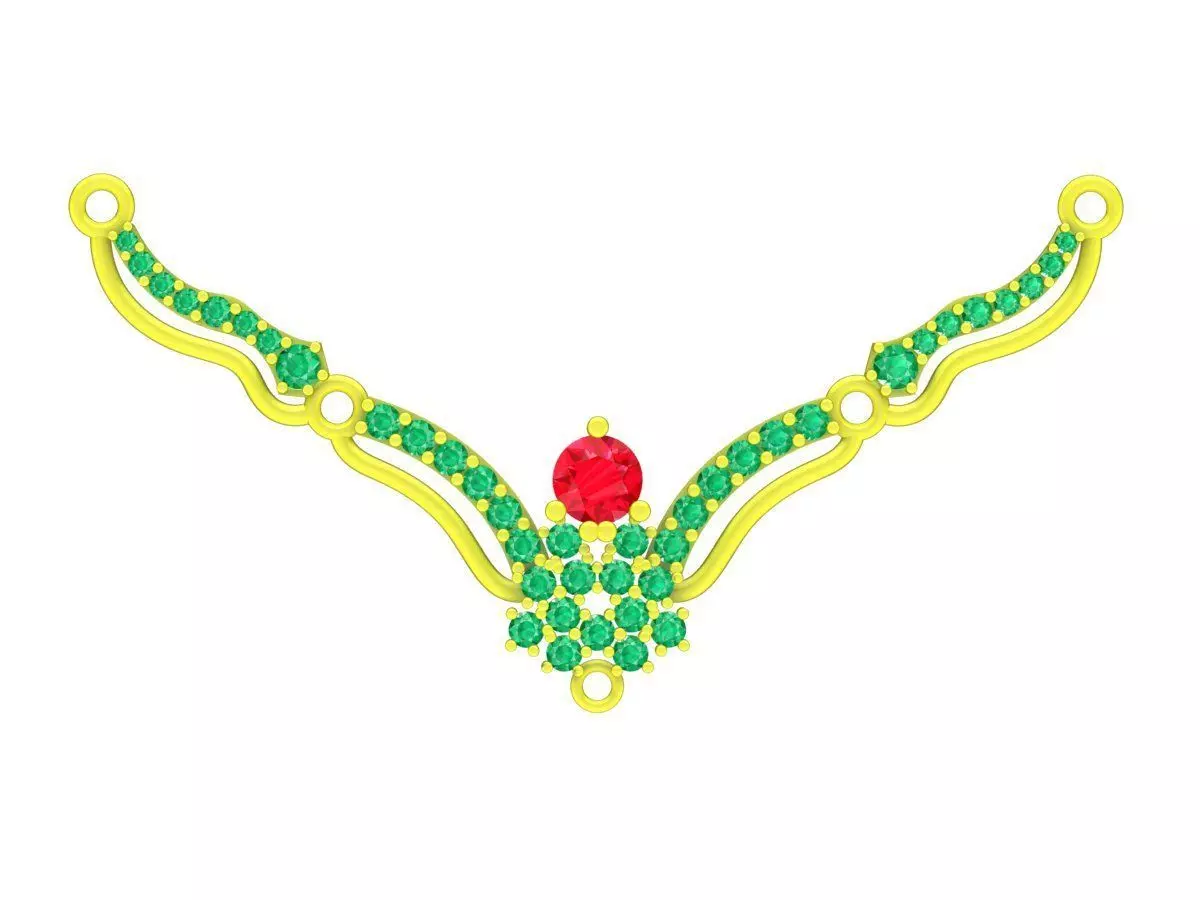 6291 Asian Fashion Diamond Necklace Pendant 3D print model_0