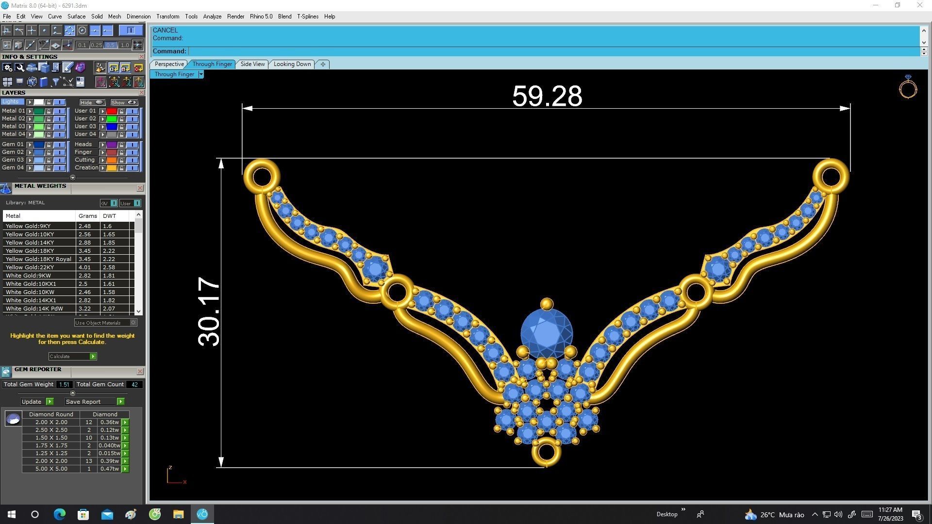 6291 Asian Fashion Diamond Necklace Pendant 3D print model_6