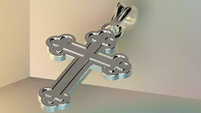 Bottoni Cross Pendant 3D print model