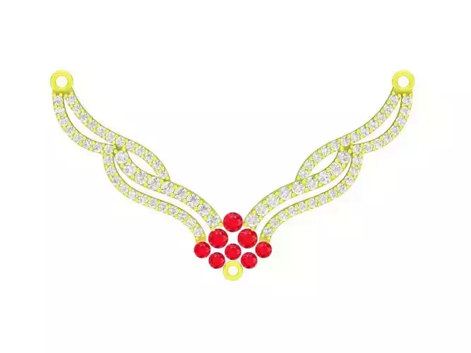 6292 Asian Diamond necklace pendant
