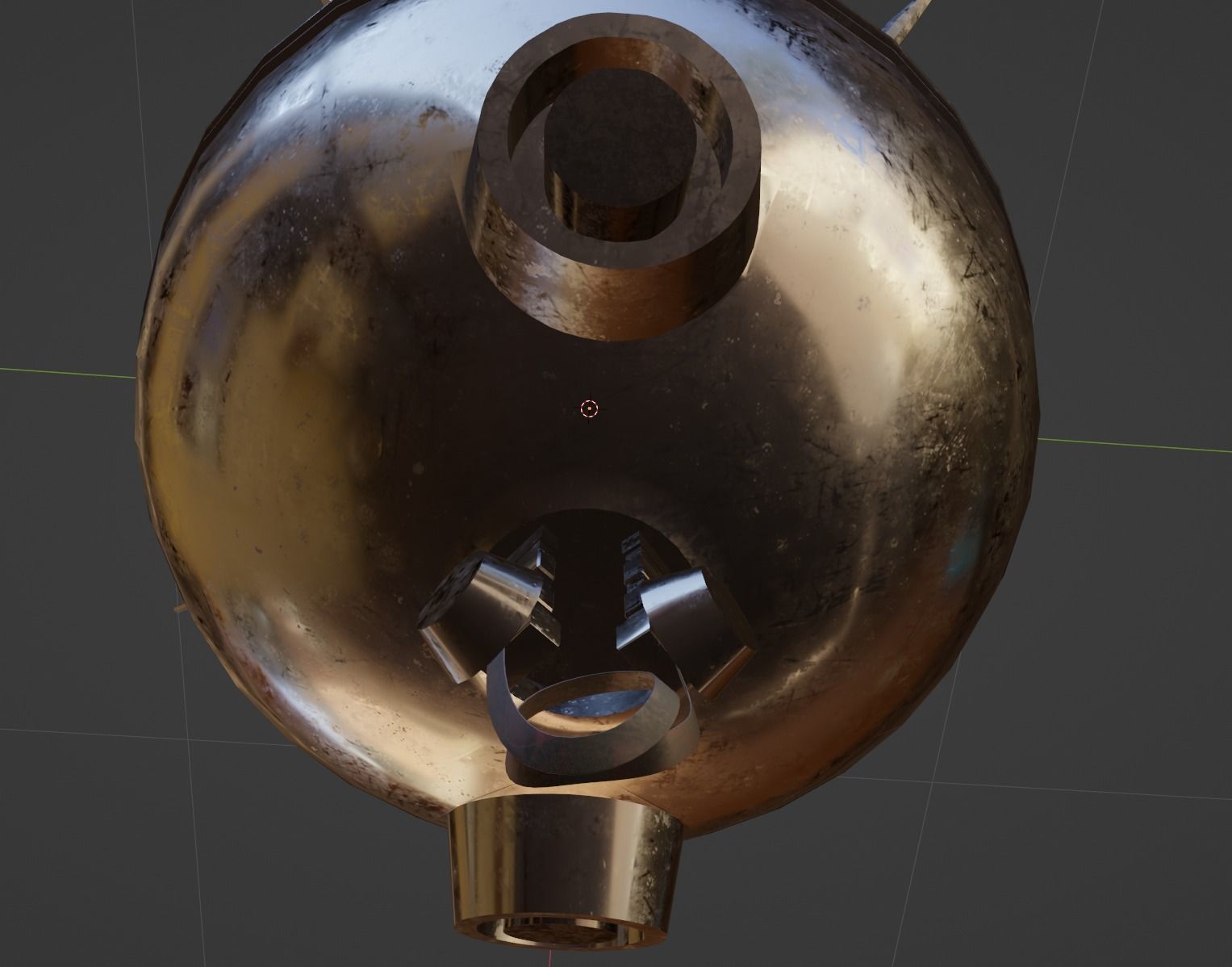 Luna 1 Spacecraft - 4k Textures Low-poly 3D model_11