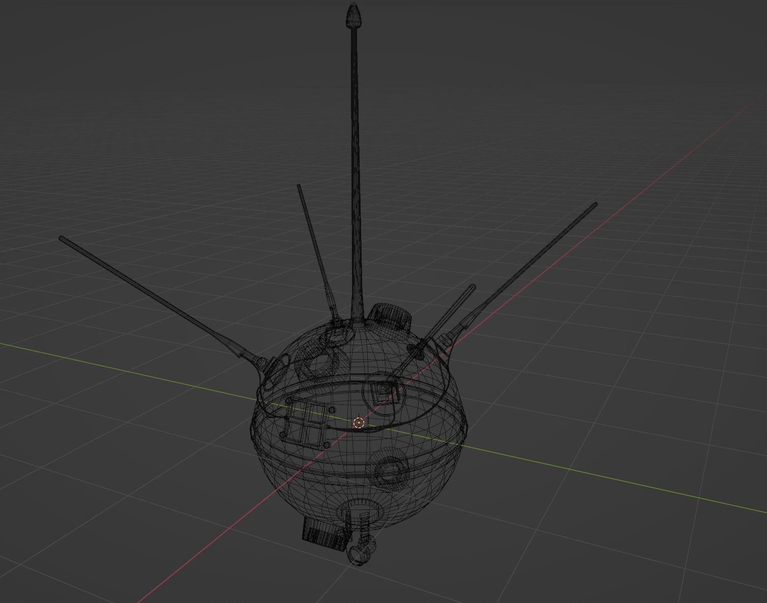 Luna 1 Spacecraft - 4k Textures Low-poly 3D model_8